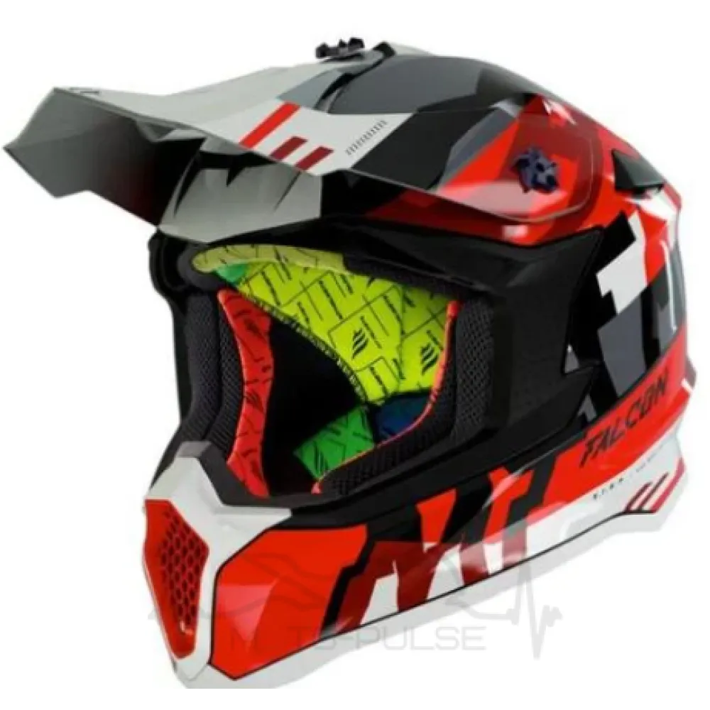 Мотошолом MT Falcon MX802 Arya A5 Red/Black/White S